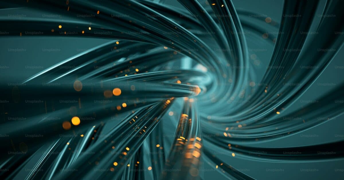 Rede abstrata de pontos conectados representando inteligência artificial